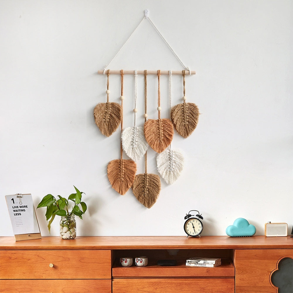 NatureKnit: Woven Leaves Macrame