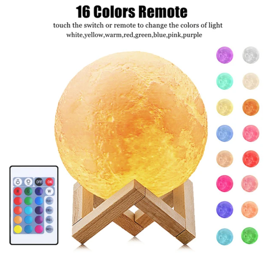 LunaGlow: Multi-Color Moon Lamp
