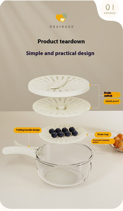 LuxiFresh: 2-in-1 Drain Basket & Container