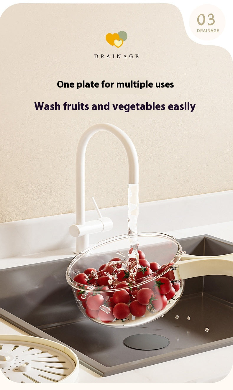 LuxiFresh: 2-in-1 Drain Basket & Container