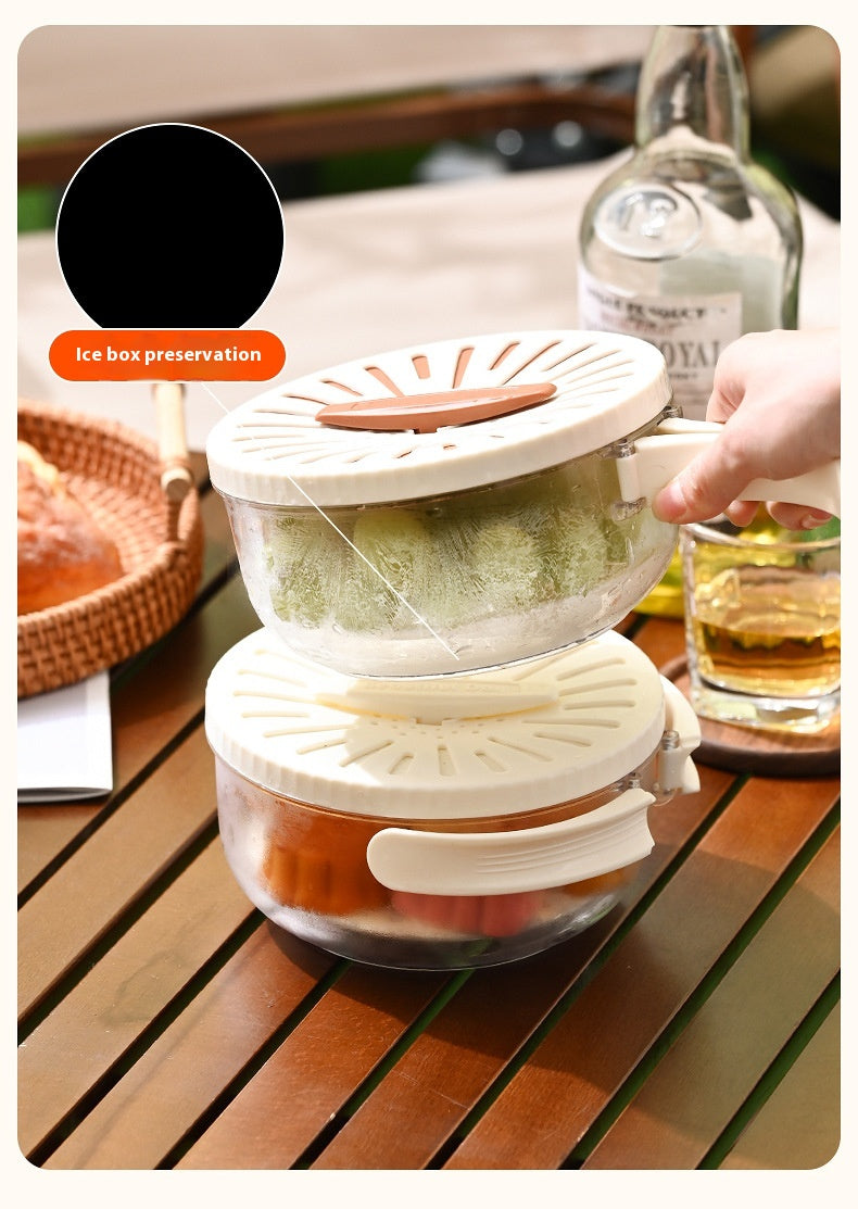 LuxiFresh: 2-in-1 Drain Basket & Container