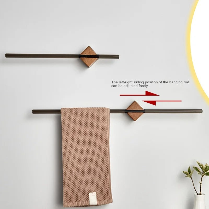EasyHang Towel Bar: Punch Free Bathroom Towel Bar Rack