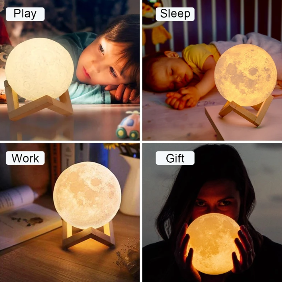 LunaGlow: Multi-Color Moon Lamp