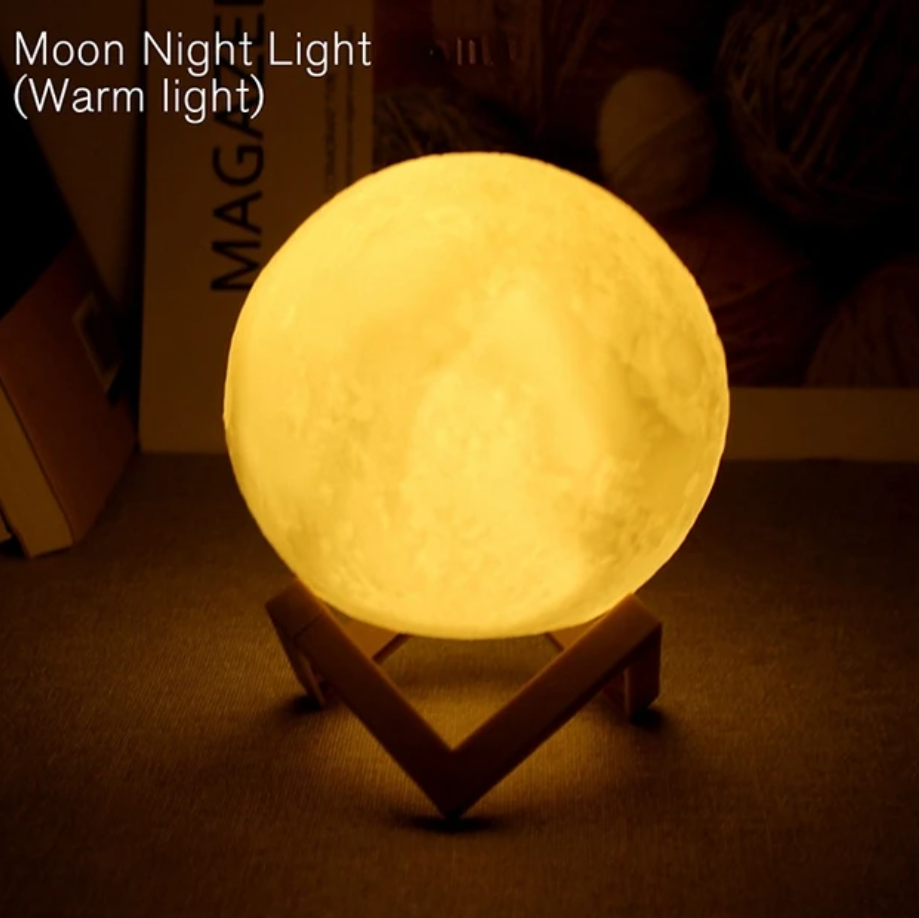 LunaGlow: Multi-Color Moon Lamp