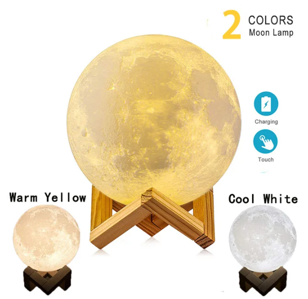 LunaGlow: Multi-Color Moon Lamp