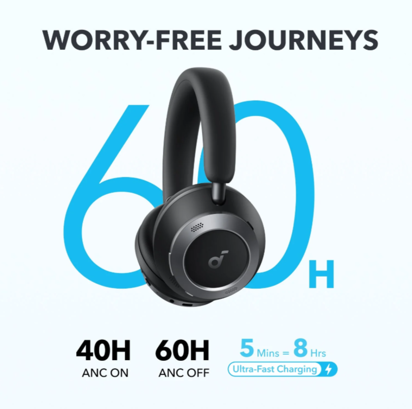 soundcore Space One Pro | FlexiCurve Over-Ear Headphone