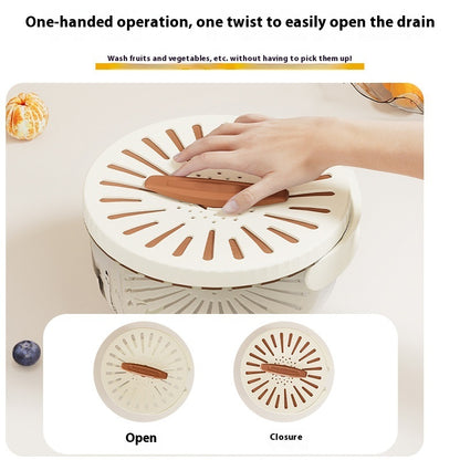 LuxiFresh: 2-in-1 Drain Basket & Container