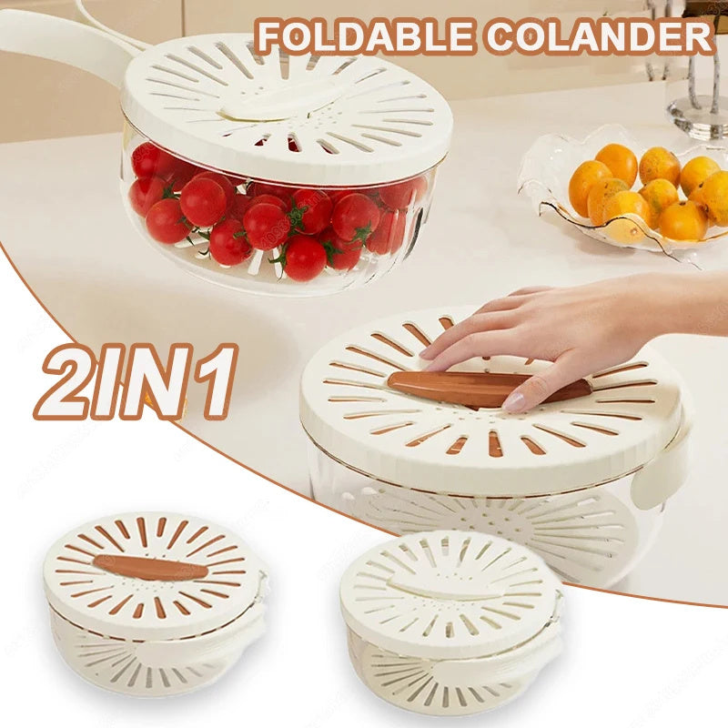 LuxiFresh: 2-in-1 Drain Basket & Container