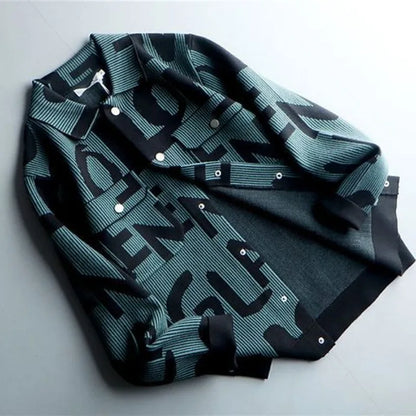 RetroVogue: Men's Vintage Knitted Cardigan